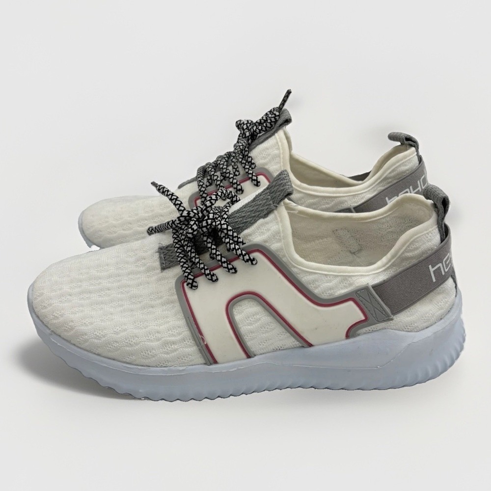Hey Dude Mistral Shoes Men SZ 7 W9 (40) Lightweight Athletic Sneaker Ivory Gray